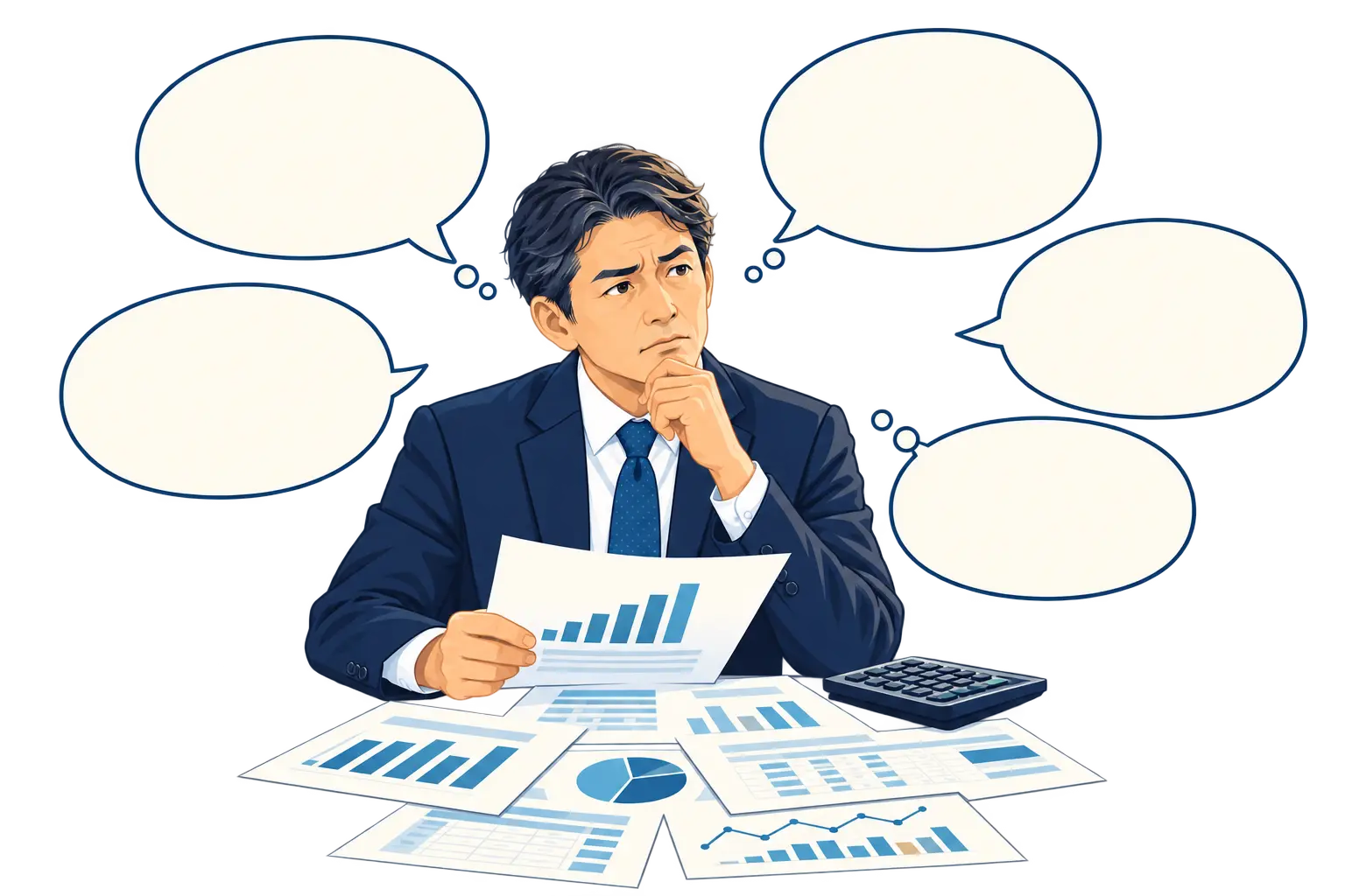 銀行融資や資金繰りなどの疑問を抱えて考えるオーナー社長